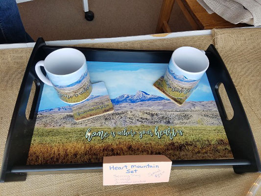 Tray, Mug, and Coaster Set